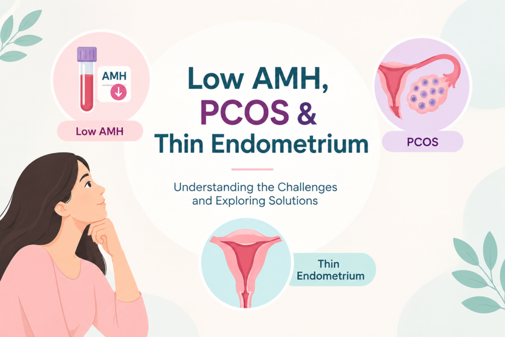 Low AMH, PCOS, Thin Endometrium
